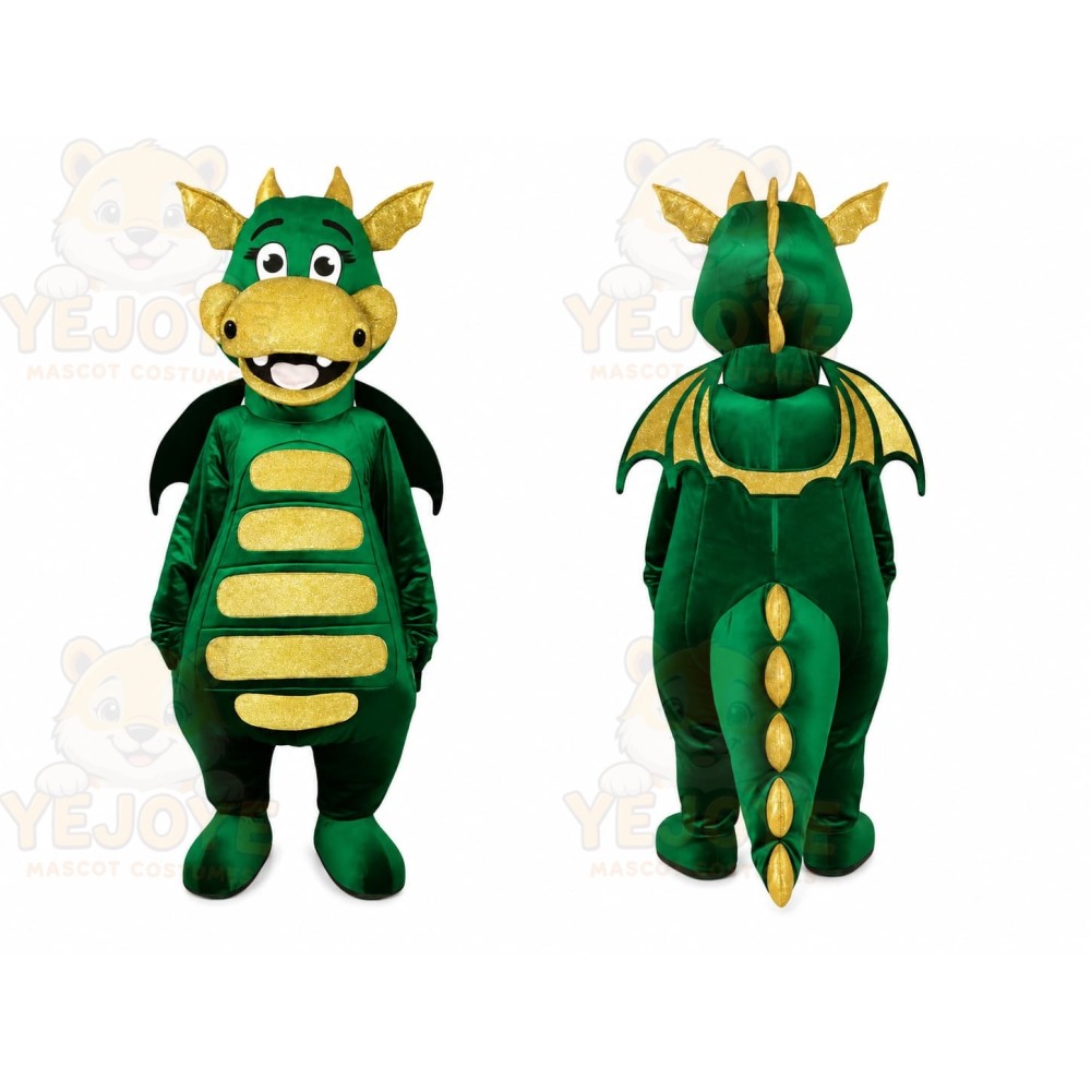 Green Dragon Mascot Costume