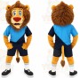 Blue Outfit Lion Mascot Costume