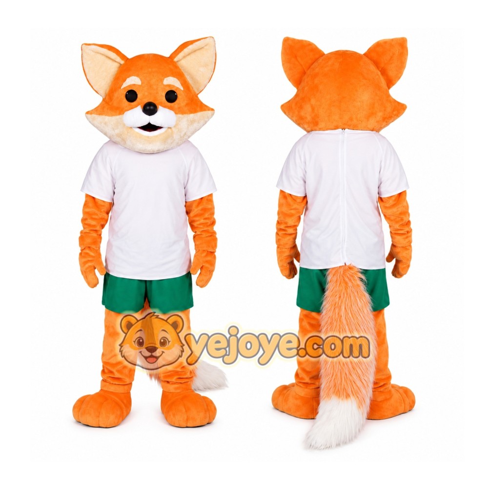Orange Fox Mascot Costume Orange Fox Mascot Costume