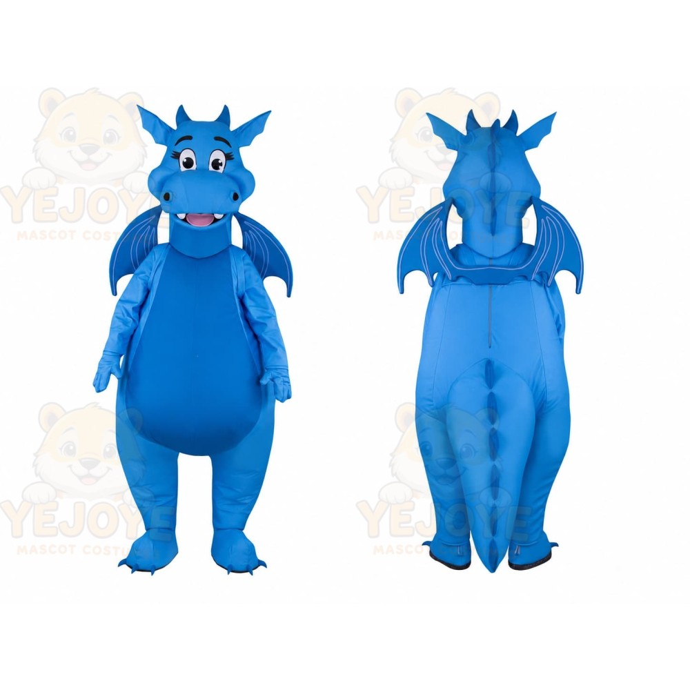 Blue Dragon Mascot Costume