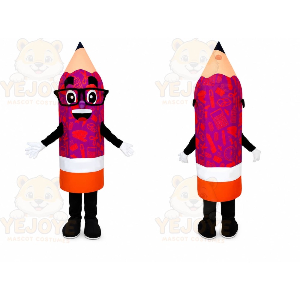 Pink Pencil Mascot Costume