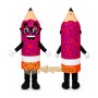 Pink Pencil Mascot Costume