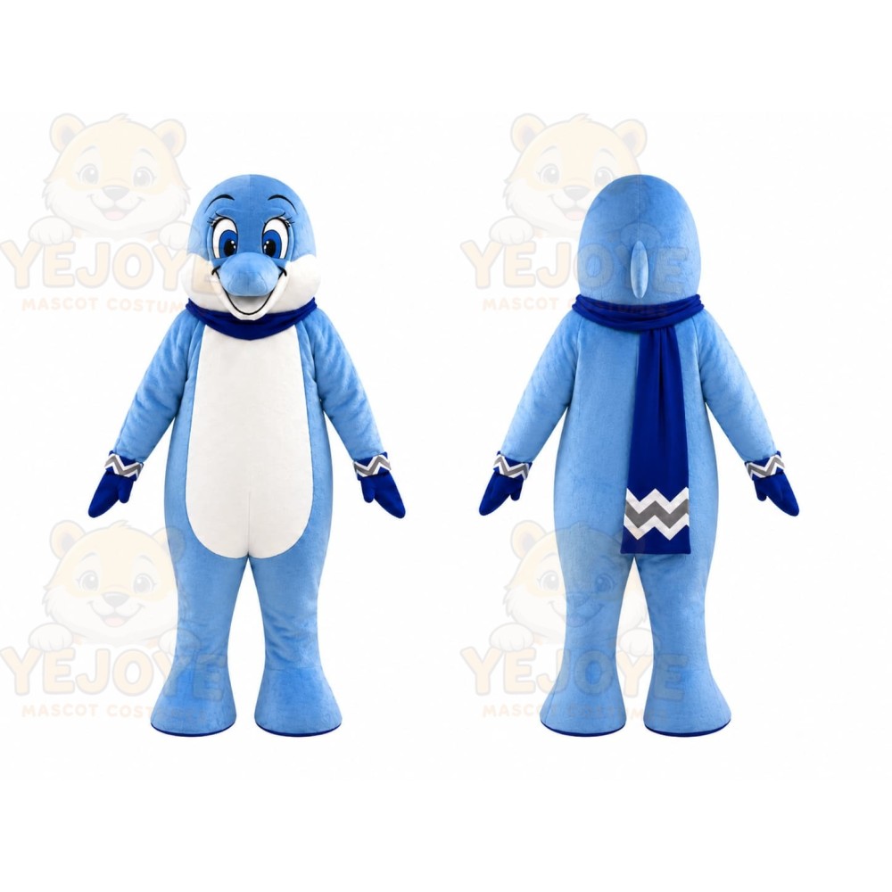 Blue Dolphin Mascot Costume