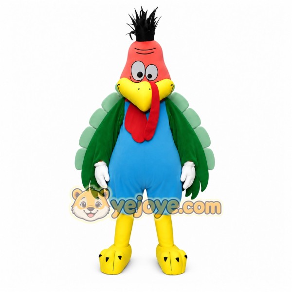 Colorful Turkey Mascot Costume Colorful Turkey Mascot Costume