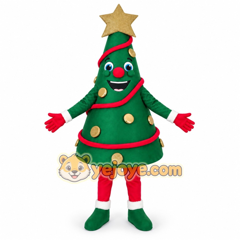 Christmas Tree Mascot Costume Christmas Tree Mascot Costume