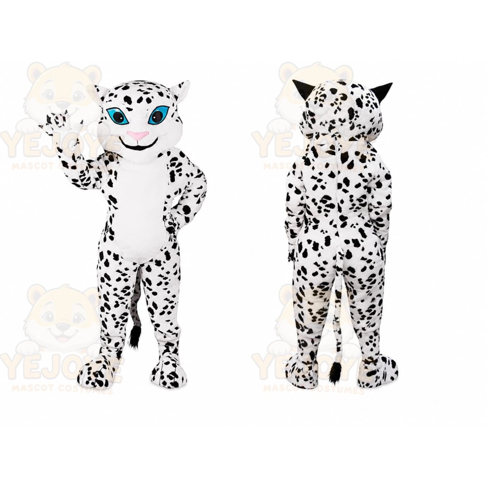 White Leopard Mascot Costume