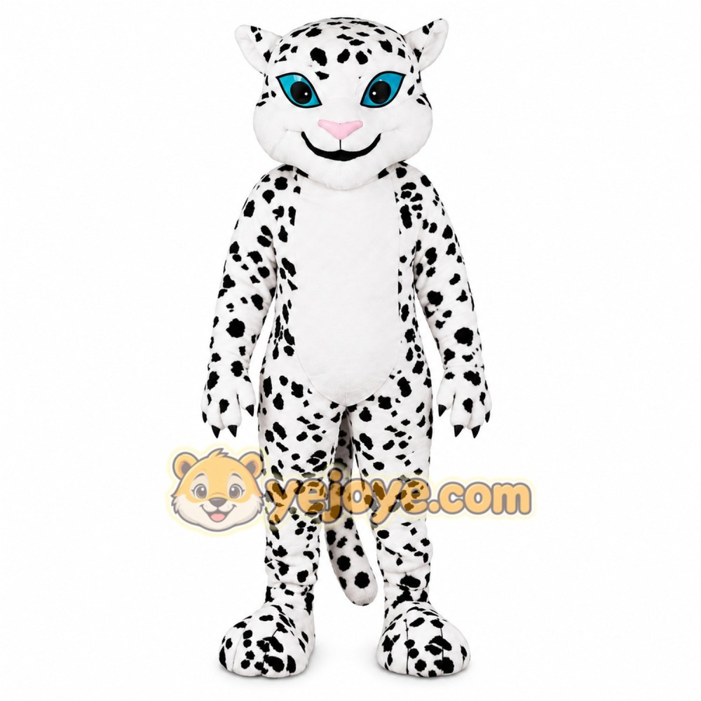 White Leopard Mascot Costume White Leopard Mascot Costume