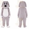 Gray Puppy Mascot Costume