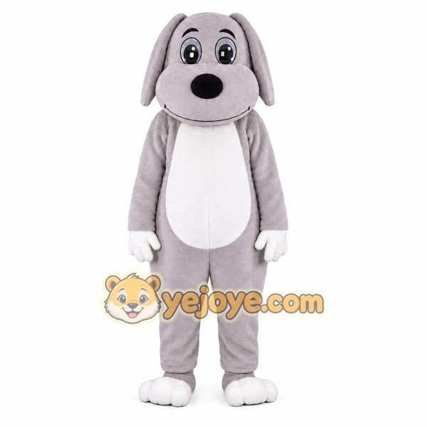 Gray Puppy Mascot Costume