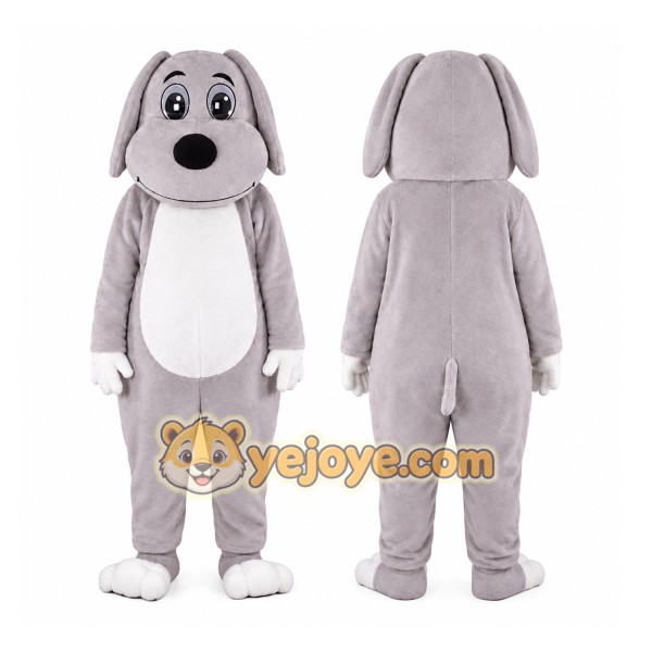 Gray Puppy Mascot Costume