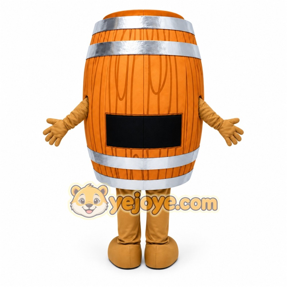 Wine Barrel Mascot Costume Wine Barrel Mascot Costume