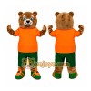 Bear Orange Shirt Mascot Costume Bear Orange Shirt Mascot Costume