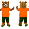 Bear Orange Shirt Mascot Costume