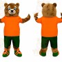 Bear Orange Shirt Mascot Costume