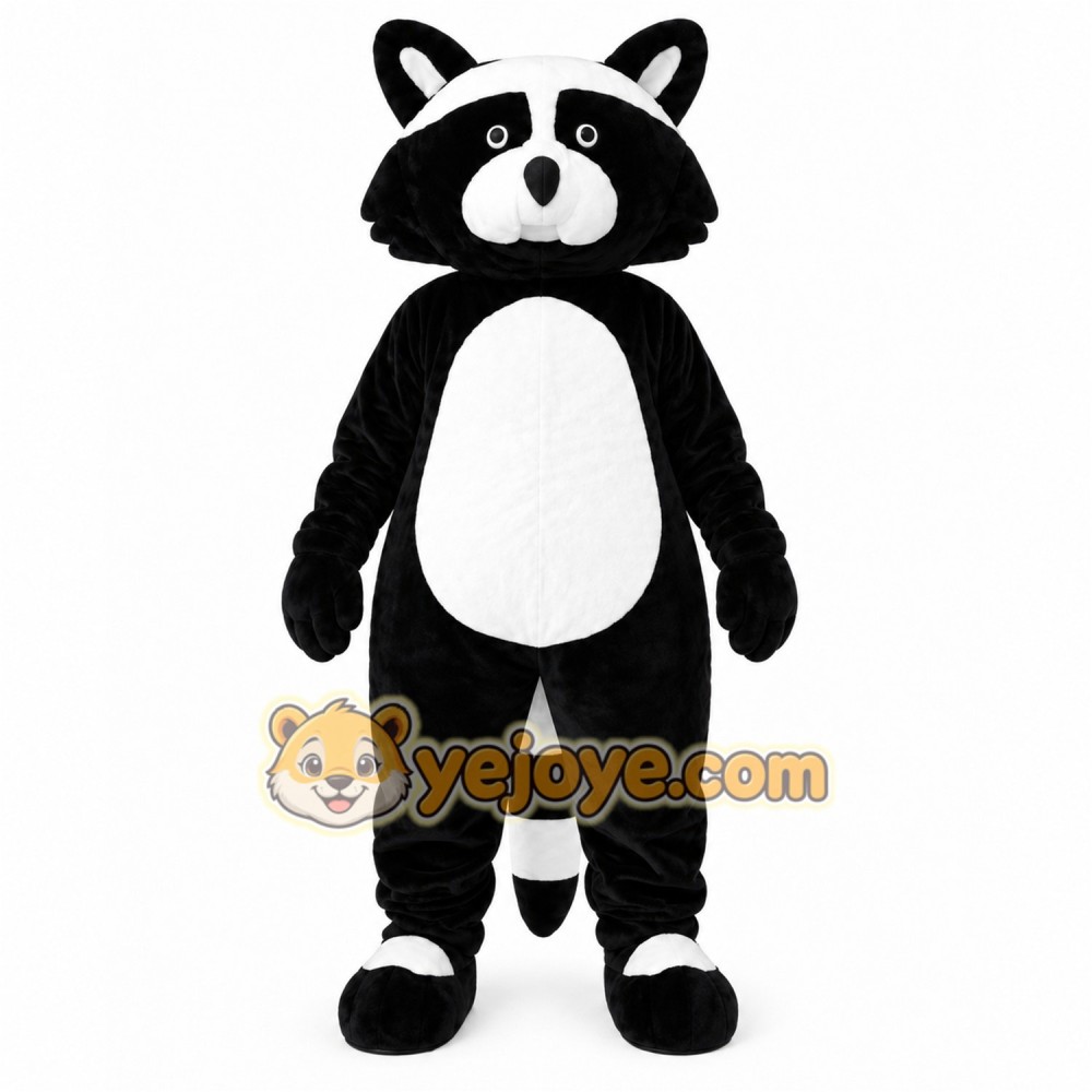 Black Raccoon Mascot Costume Black Raccoon Mascot Costume