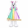 White Rabbit Dress Mascot Costume White Rabbit Dress Mascot Costume