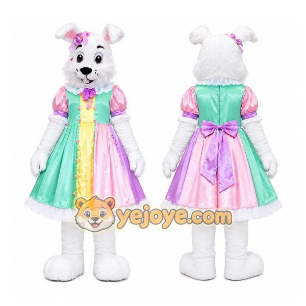White Rabbit Dress Mascot Costume