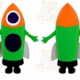 Rocket Character Mascot Costume