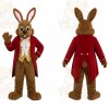 Brown Rabbit Coat Mascot Costume