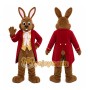Brown Rabbit Coat Mascot Costume