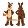 Brown Rabbit Basket Mascot Costume Brown Rabbit Basket Mascot Costume
