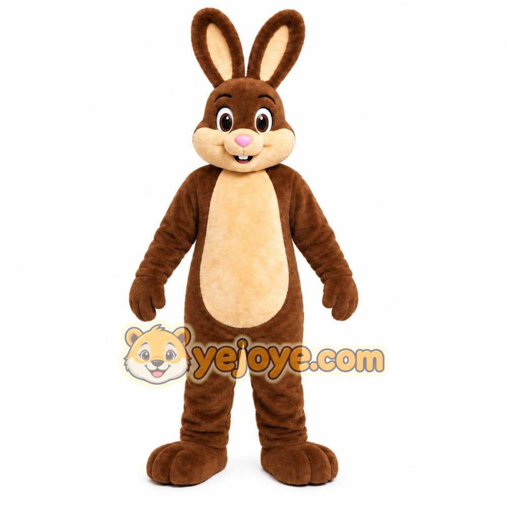 Brown Rabbit Basket Mascot Costume Brown Rabbit Basket Mascot Costume