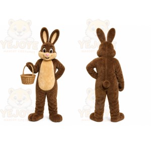 Brown Rabbit Basket Mascot Costume
