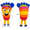 Rainbow Foot Mascot Costume