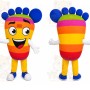 Rainbow Foot Mascot Costume