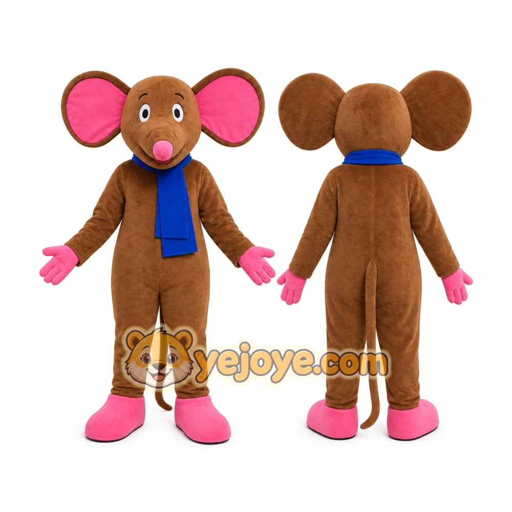 Brown Mouse Mascot Costume Brown Mouse Mascot Costume