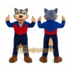 Blue Wolf Vest Mascot Costume Blue Wolf Vest Mascot Costume