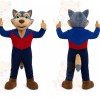 Blue Wolf Vest Mascot Costume