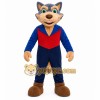 Blue Wolf Vest Mascot Costume Blue Wolf Vest Mascot Costume