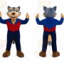Blue Wolf Vest Mascot Costume