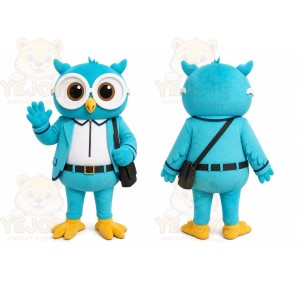 Blue Owl Mascot Costume