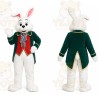 White Rabbit Green Coat Mascot Costume