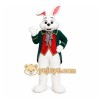White Rabbit Green Coat Mascot Costume White Rabbit Green Coat Mascot Costume