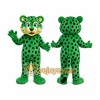 Green Leopard Mascot Costume Green Leopard Mascot Costume