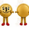 Gold Coin Mascot Costume