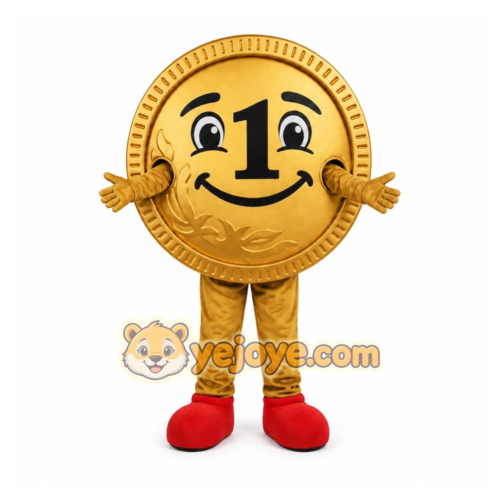 Gold Coin Mascot Costume