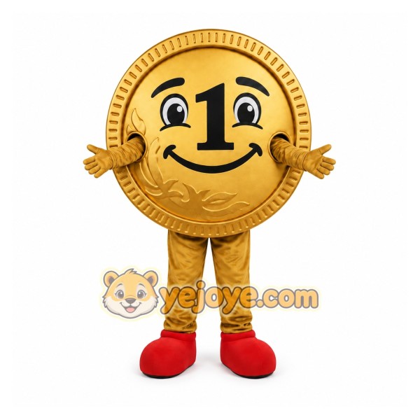 Gold Coin Mascot Costume