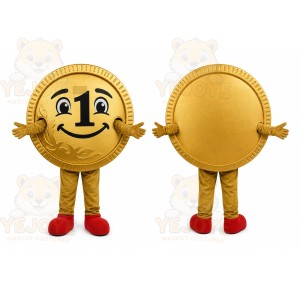 Gold Coin Mascot Costume