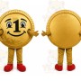 Gold Coin Mascot Costume