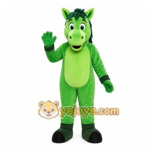 Green Horse Mascot Costume