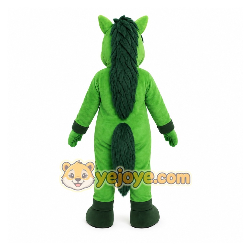 Green Horse Mascot Costume Green Horse Mascot Costume