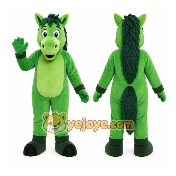 Green Horse Mascot Costume