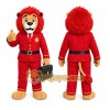 Red Business Lion Mascot Costume Red Business Lion Mascot Costume