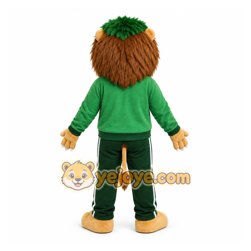 Green Lion Mascot Costume