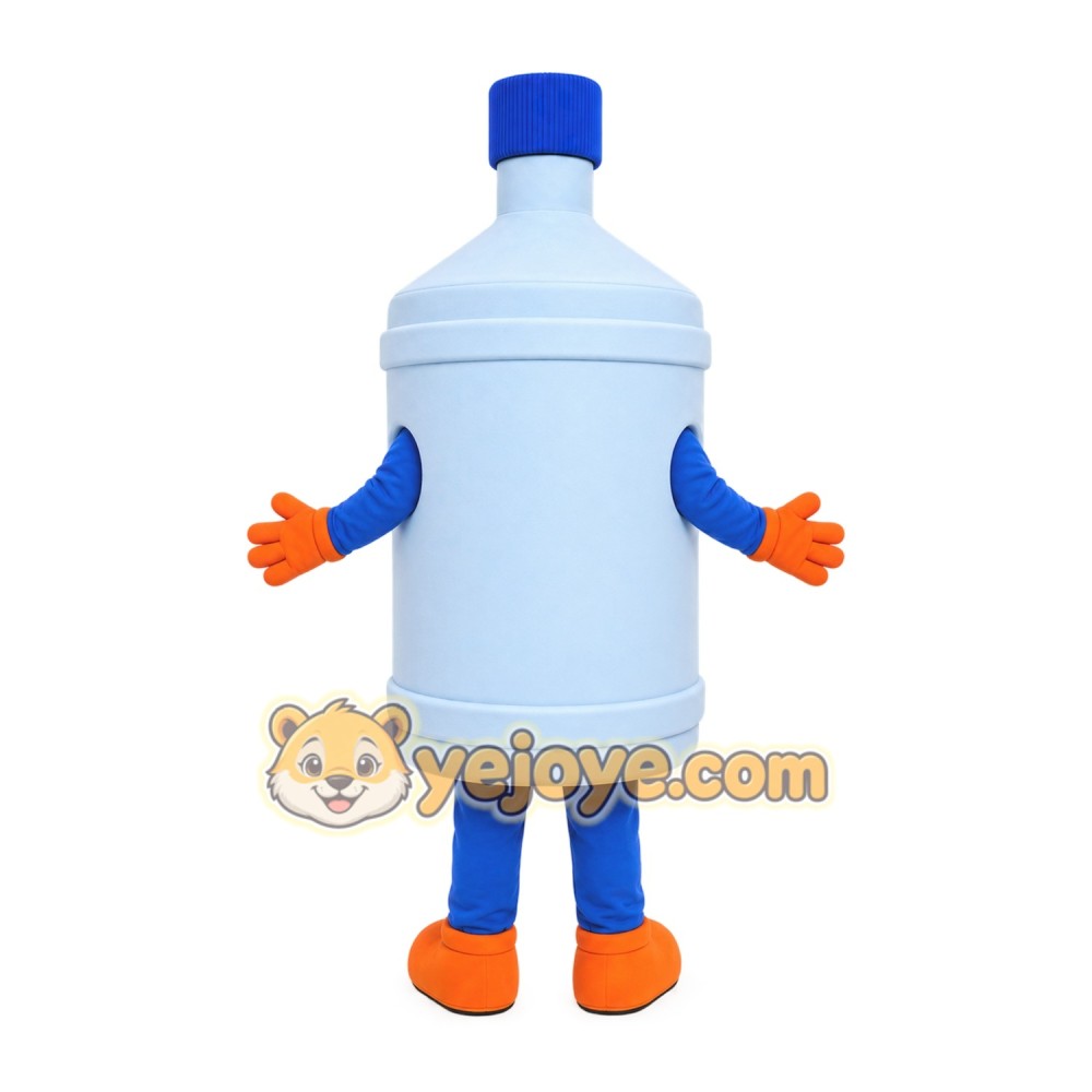 White Water Bottle Mascot Costume White Water Bottle Mascot Costume