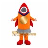 Orange Rocket Mascot Costume Orange Rocket Mascot Costume